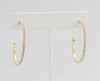 Box-snake chain hoop earring with inlaid diamond-like CZ stones  Ivy and Pearl Boutique   