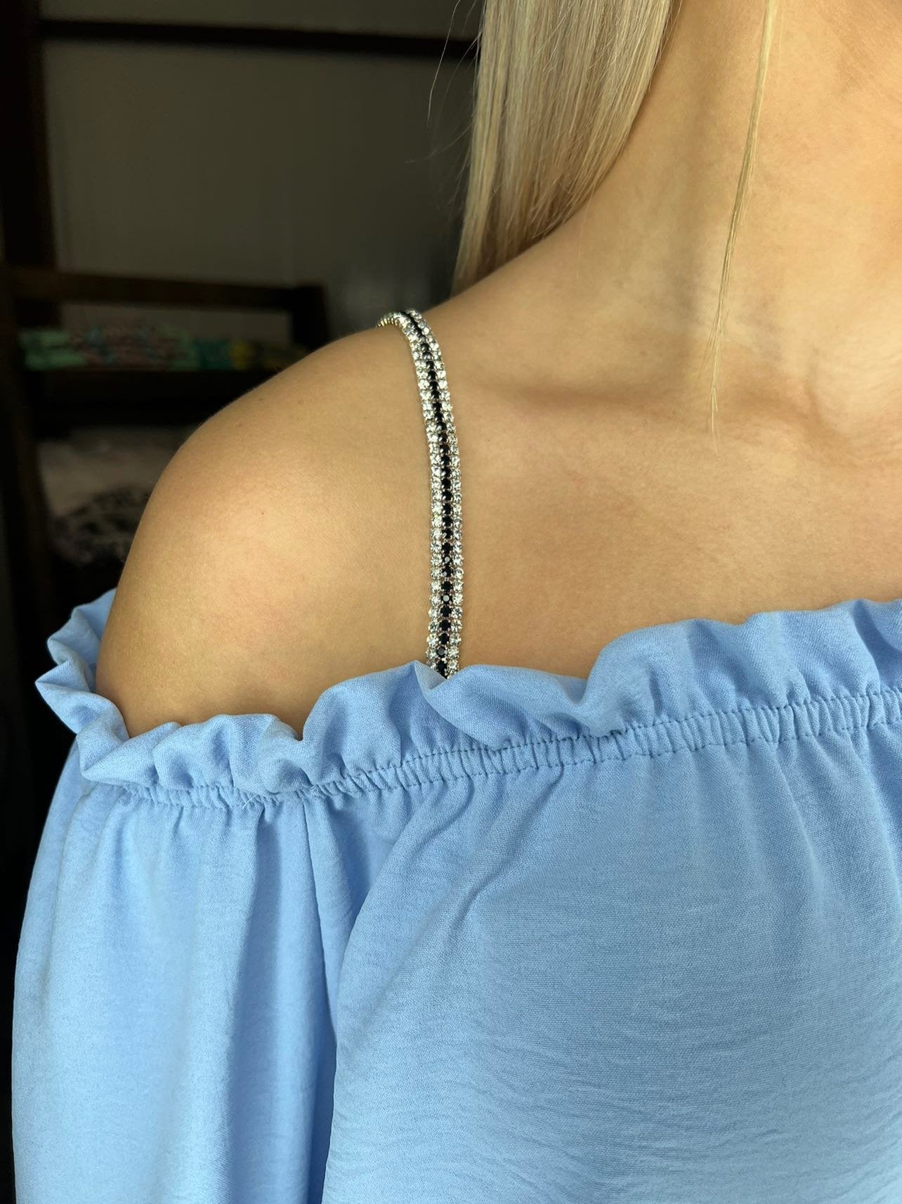 Carla back bra straps with rhinestones – Brazilian Bra Straps