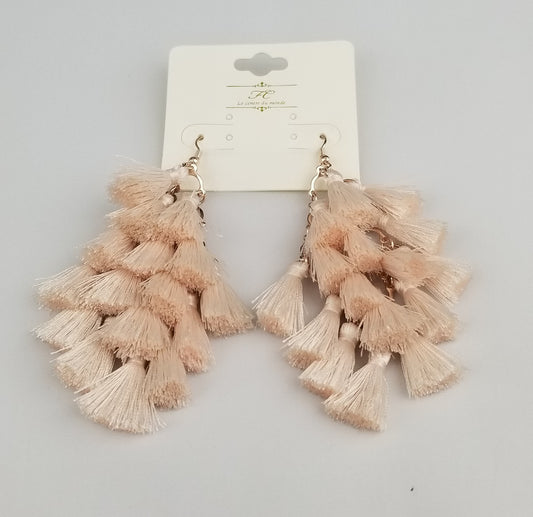Bunched tassel earrings  Ivy and Pearl Boutique