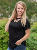 Caged in tee t-shirt  Ivy and Pearl Boutique Black S 