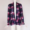 Casual plaid print kimono cardigan top with open front and elbow patch  Ivy and Pearl Boutique   