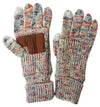 CC cable knit touch screen winter gloves with faux suede anti-slip palm pad  Ivy and Pearl Boutique   