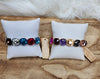 Silver and Christmas color rhinestone curvy stretch bracelet  Ivy and Pearl Boutique   