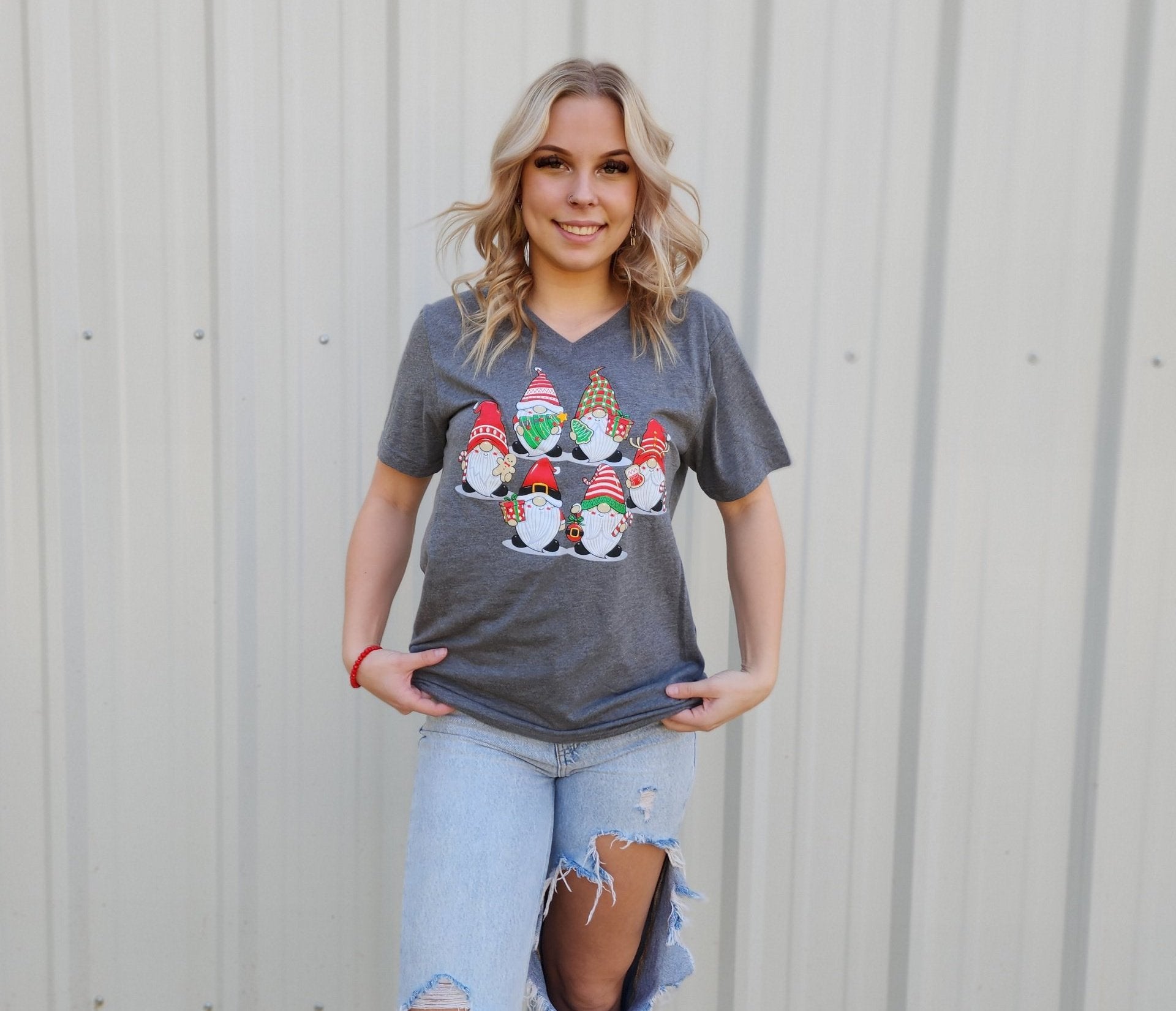 Christmas Gnomes T-Shirt  Ivy and Pearl Boutique   