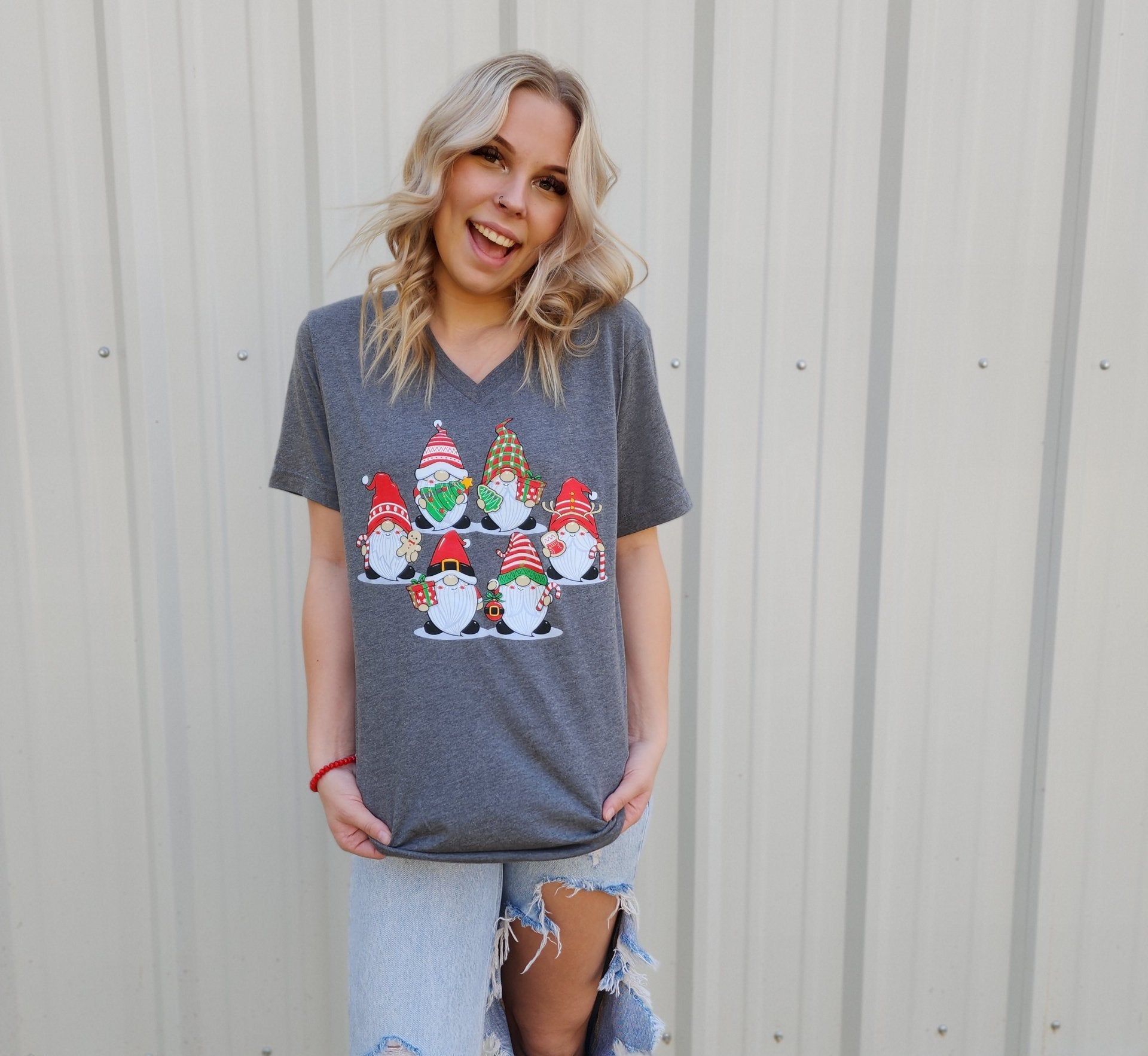 Christmas Gnomes T-Shirt  Ivy and Pearl Boutique   