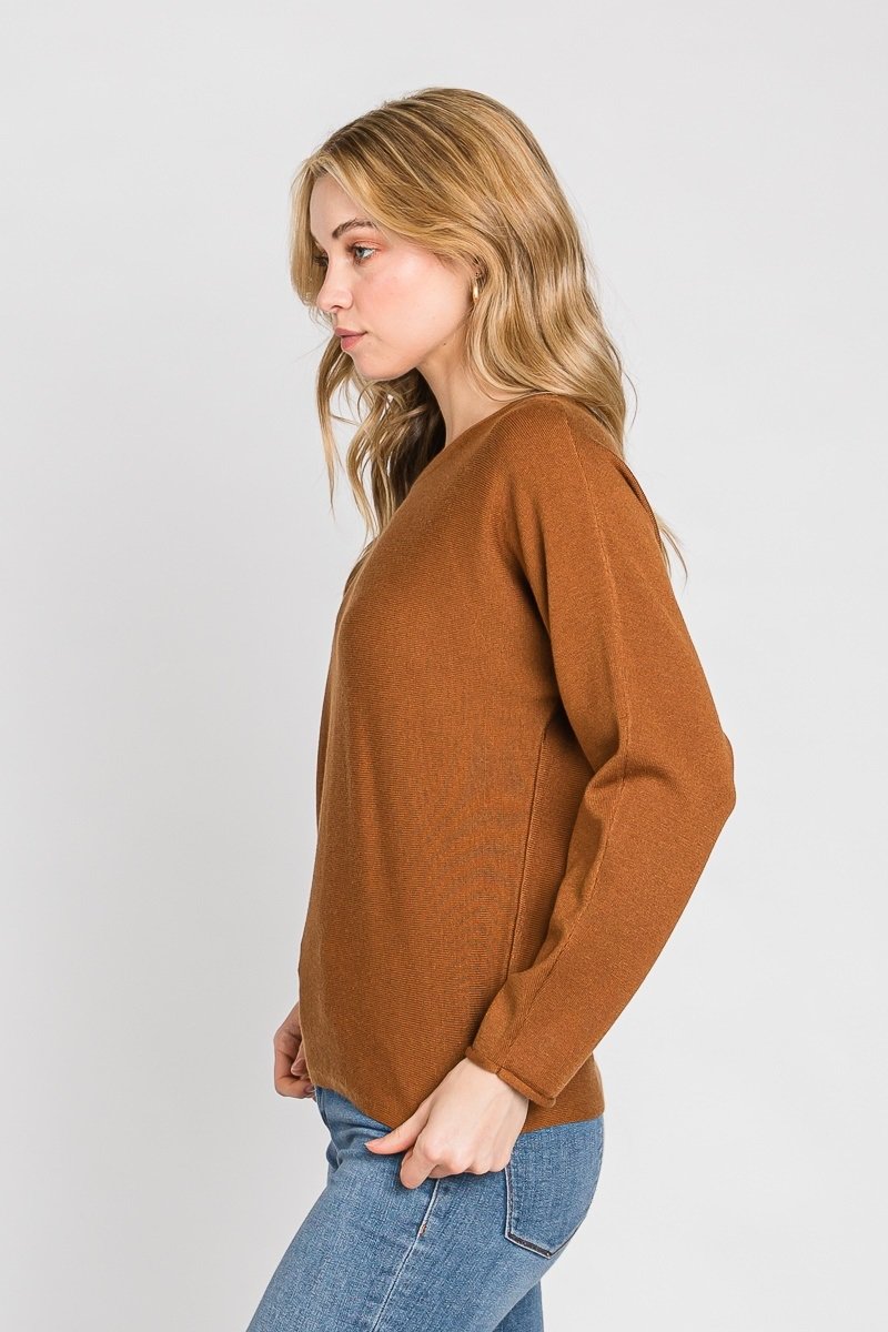 Viscose Classic Lightweight Crewneck Sweater  Ivy and Pearl Boutique   