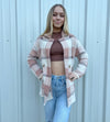 Collared double breasted knit jacket  Ivy and Pearl Boutique Mauve M/L 