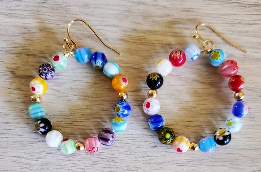 Colored beaded earrings  Ivy and Pearl Boutique