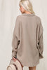 Crinkly lightweight button down oversized silhouette shirt with single pocket  Ivy and Pearl Boutique   