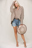 Crinkly lightweight button down oversized silhouette shirt with single pocket  Ivy and Pearl Boutique   