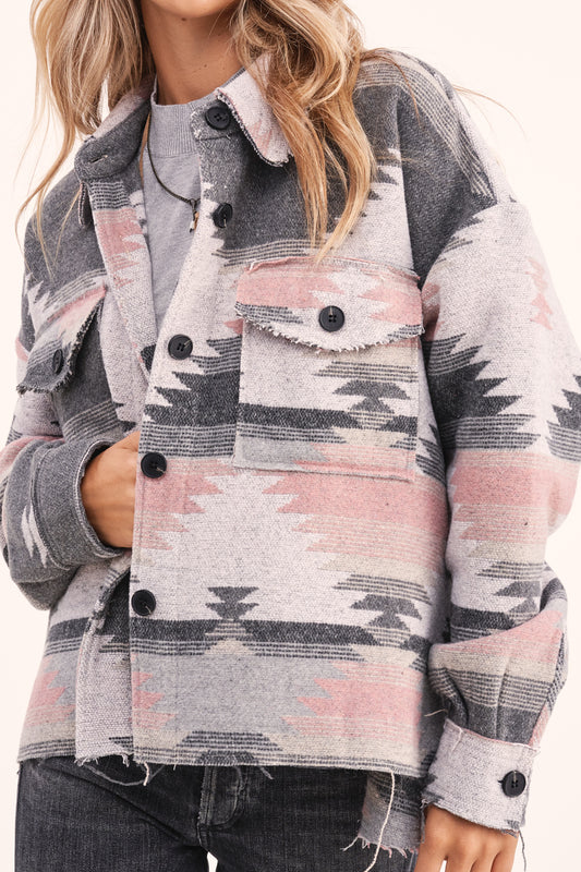 Cropped Body Eldora Aztec Jacket  Ivy and Pearl Boutique