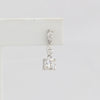 Bobby Schandra simulated diamond (Cubic Zirconia Diamond-quality Grade 5 ) dangle earring (6mm)  Ivy and Pearl Boutique   