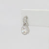 Bobby Schandra simulated diamond (Cubic Zirconia Diamond-quality Grade 5 ) dangle earring (7mm)  Ivy and Pearl Boutique   
