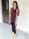 Cute bohemian/Aztec cardigan top  Ivy and Pearl Boutique   
