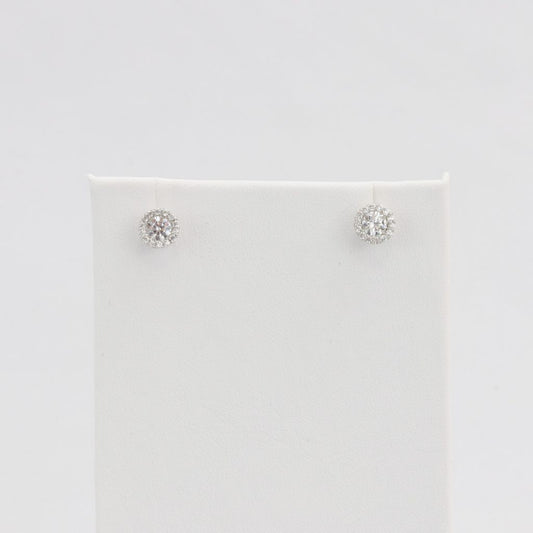 Bobby Schandra simulated diamond (Cubic Zirconia Diamond-quality Grade 5 ) stud earring (7mm)  Ivy and Pearl Boutique