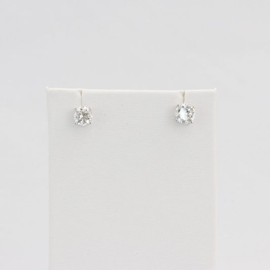 CLEARANCE (SEE NOTE IN DESC) - Bobby Schandra simulated diamond (Cubic Zirconia Diamond-quality Grade 5 ) stud earring (8mm)  Ivy and Pearl Boutique   
