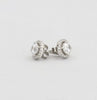 Bobby Schandra simulated diamond (Cubic Zirconia Diamond-quality Grade 5 ) stud earring (9mm)  Ivy and Pearl Boutique   