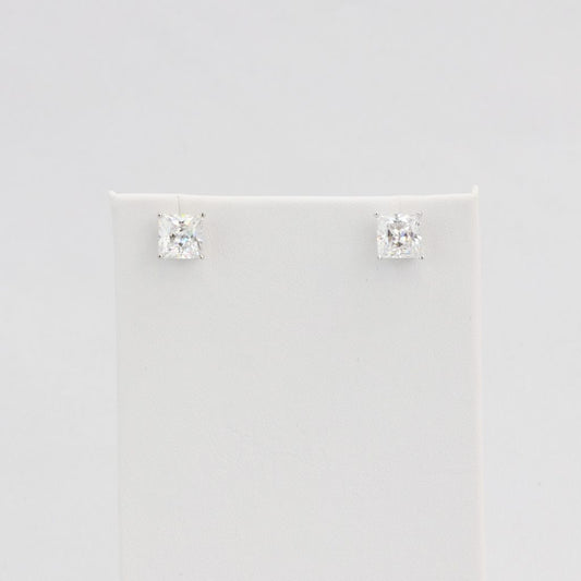 Bobby Schandra simulated diamond (Cubic Zirconia Diamond-quality Grade 5 ) stud earring (7mm)  Ivy and Pearl Boutique