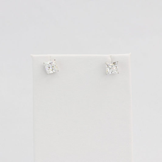 Bobby Schandra simulated diamond (Cubic Zirconia Diamond-quality Grade 5 ) stud earring (8mm)  Ivy and Pearl Boutique