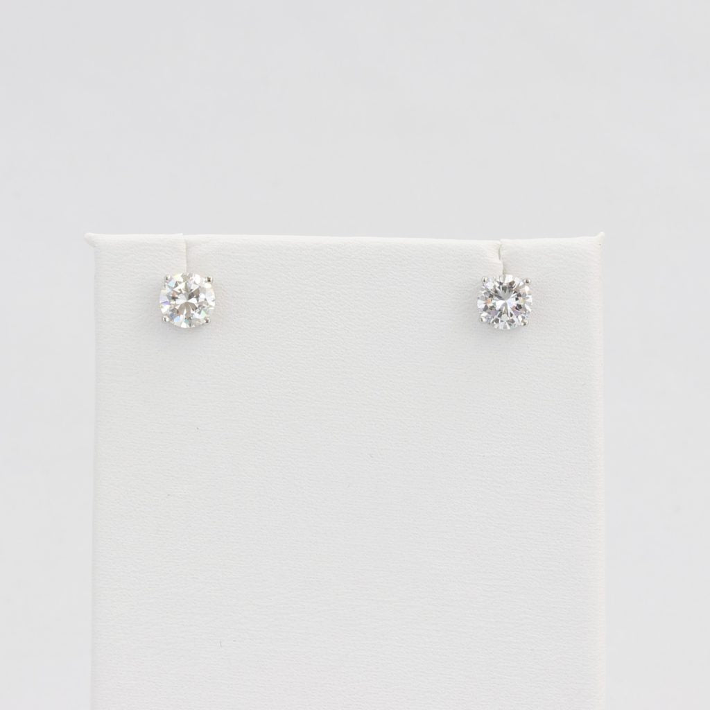 Bobby Schandra simulated diamond (Cubic Zirconia Diamond-quality Grade 5 ) stud earring (6mm)  Ivy and Pearl Boutique   