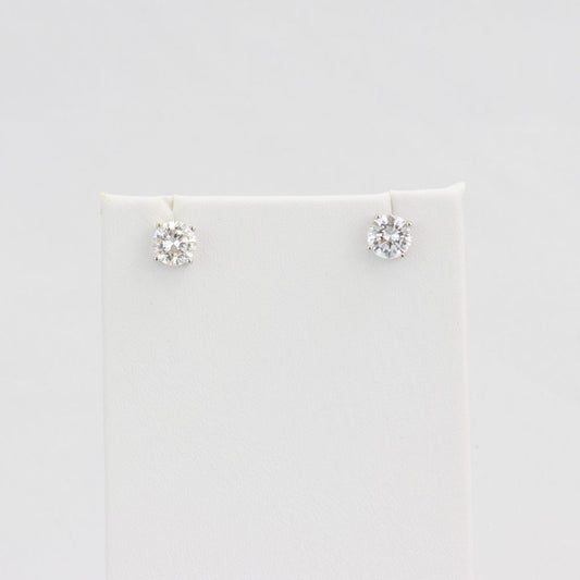 Bobby Schandra simulated diamond (Cubic Zirconia Diamond-quality Grade 5 ) stud earring (7mm)  Ivy and Pearl Boutique   
