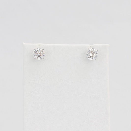 Bobby Schandra simulated diamond (Cubic Zirconia Diamond-quality Grade 5 ) stud earring (8mm)  Ivy and Pearl Boutique
