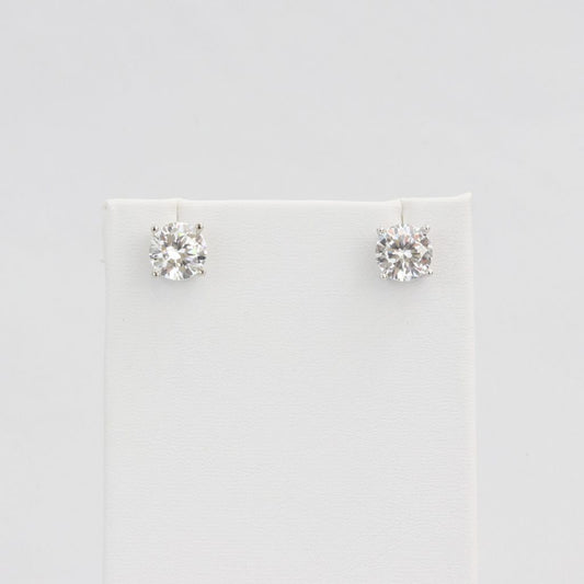 Bobby Schandra simulated diamond (Cubic Zirconia Diamond-quality Grade 5 ) stud earring (9mm)  Ivy and Pearl Boutique