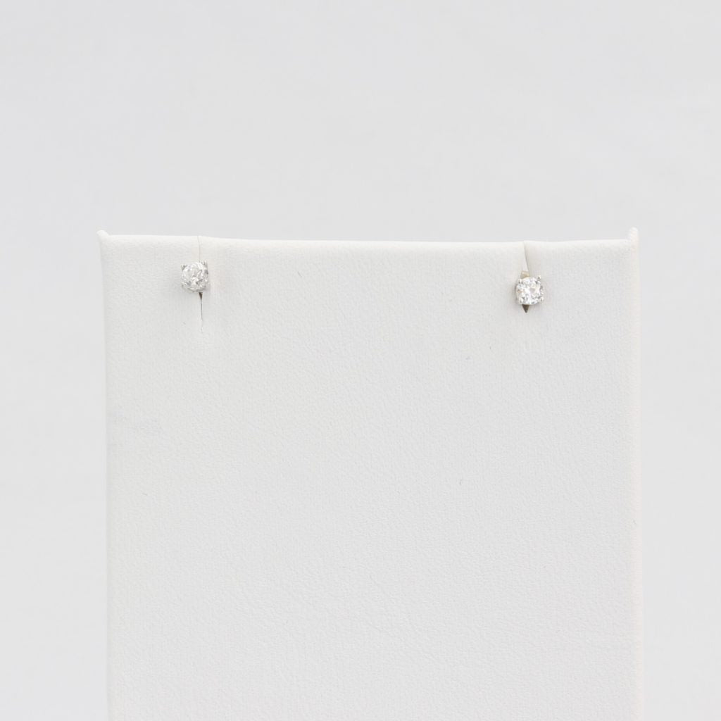 Bobby Schandra simulated diamond (Cubic Zirconia Diamond-quality Grade 5 ) stud earring (3mm)  Ivy and Pearl Boutique   