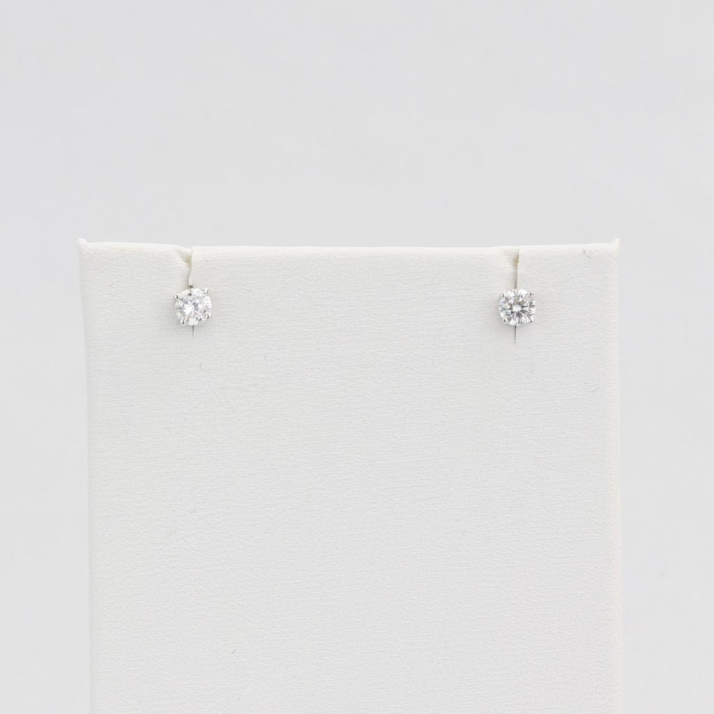 Bobby Schandra simulated diamond (Cubic Zirconia Diamond-quality Grade 5 ) stud earring (4mm)  Ivy and Pearl Boutique   