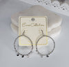 Euro Collection beads on wire with flowered disc loop earrings  Ivy and Pearl Boutique   