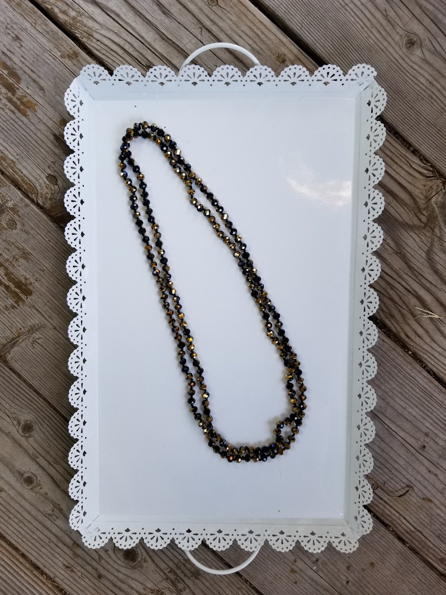 60-inch 8mm faceted crystal beaded necklace  Ivy and Pearl Boutique   