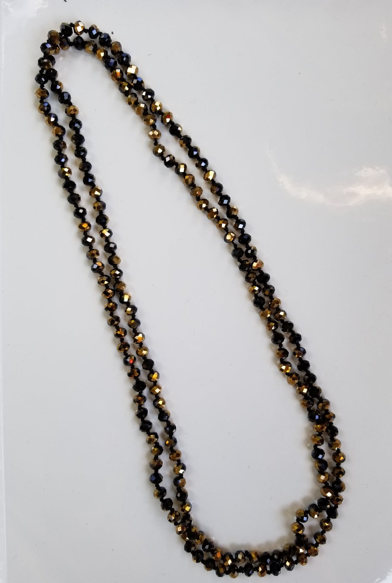 60-inch 8mm faceted crystal beaded necklace  Ivy and Pearl Boutique   