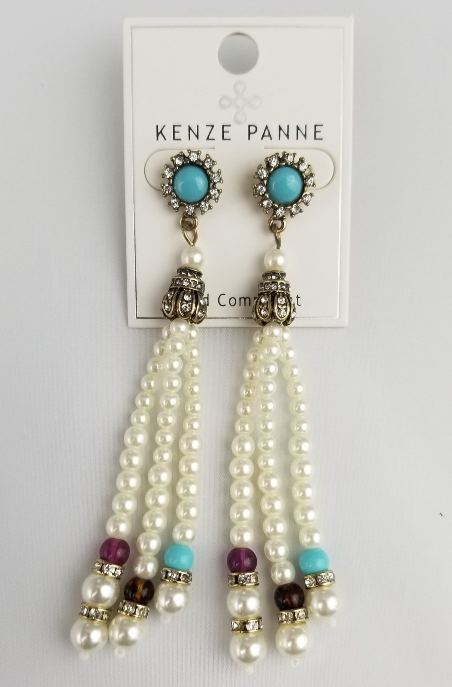 Faux-pearl and decorative bead earrings  Ivy and Pearl Boutique   