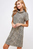 Fitted Leopard Print Cowl Neck Essential Dress with Built-in Face Mask  Ivy and Pearl Boutique   