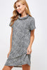 Fitted Leopard Print Cowl Neck Essential Dress with Built-in Face Mask  Ivy and Pearl Boutique Gray Leopard S 