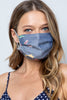 Flowers on denim face mask  Ivy and Pearl Boutique   