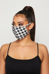 Gingham Face Mask - Double-Layered with Filter Insert pocket  Ivy and Pearl Boutique   