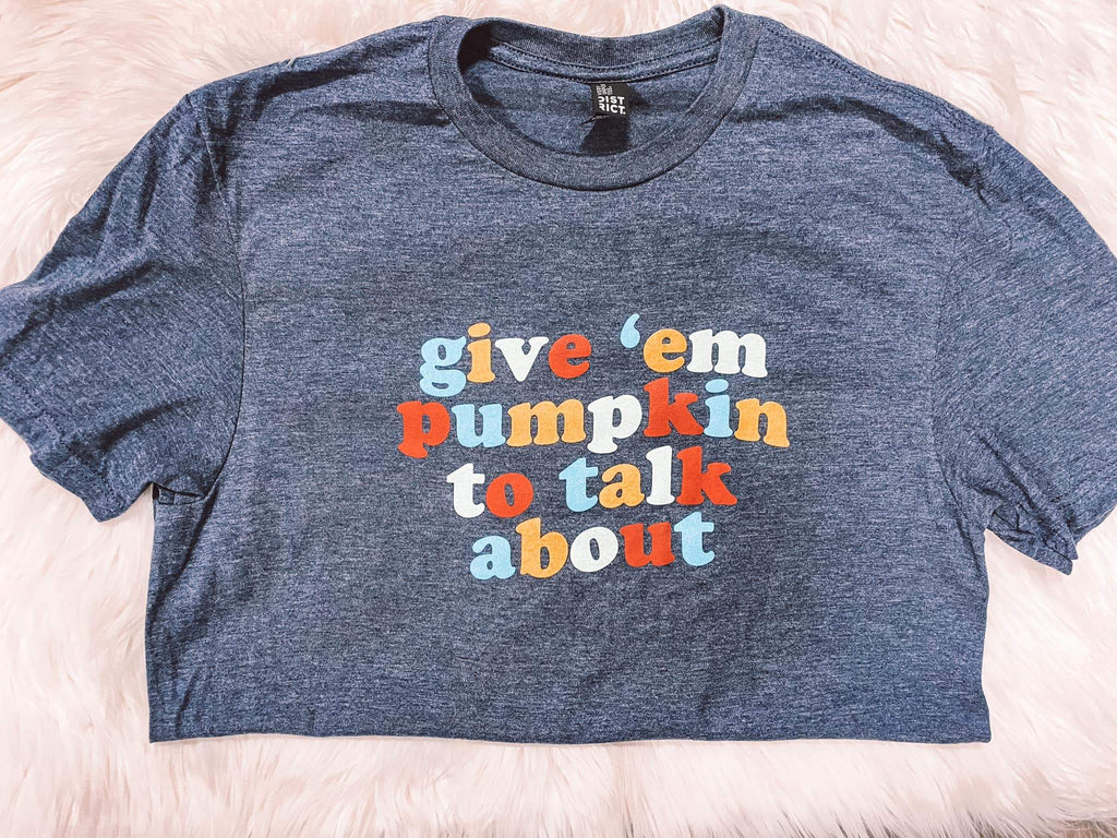 Give em' pumpkin to talk about T-shirt  Ivy and Pearl Boutique M  