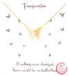 Gold/Rhodium dipped butterfly pendant necklace  Ivy and Pearl Boutique Gold  