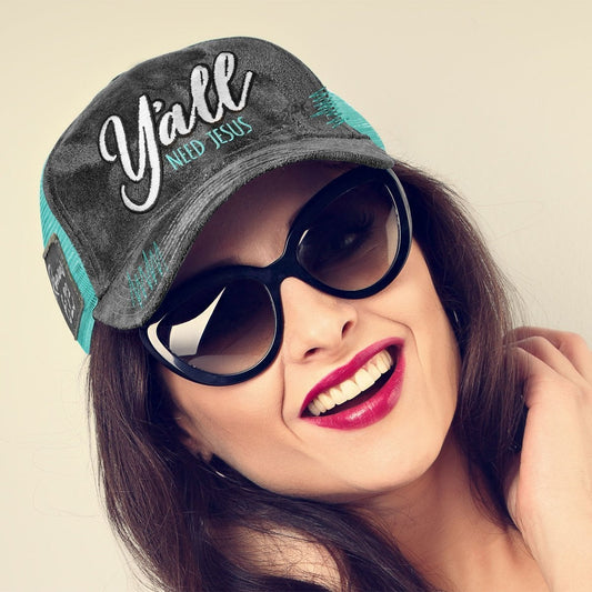 Grace and Truth Y'all Need Jesus Cap  Ivy and Pearl Boutique