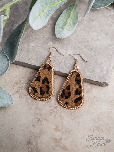 Gumdrop Glam leopard earrings  Ivy and Pearl Boutique