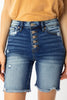 KanCan High Rise Button Down Skinny Bermuda Shorts  Ivy and Pearl Boutique   