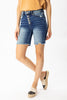 KanCan High Rise Button Down Skinny Bermuda Shorts  Ivy and Pearl Boutique S  