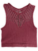 Hi-neck Racer-back Crop Top  Ivy and Pearl Boutique   