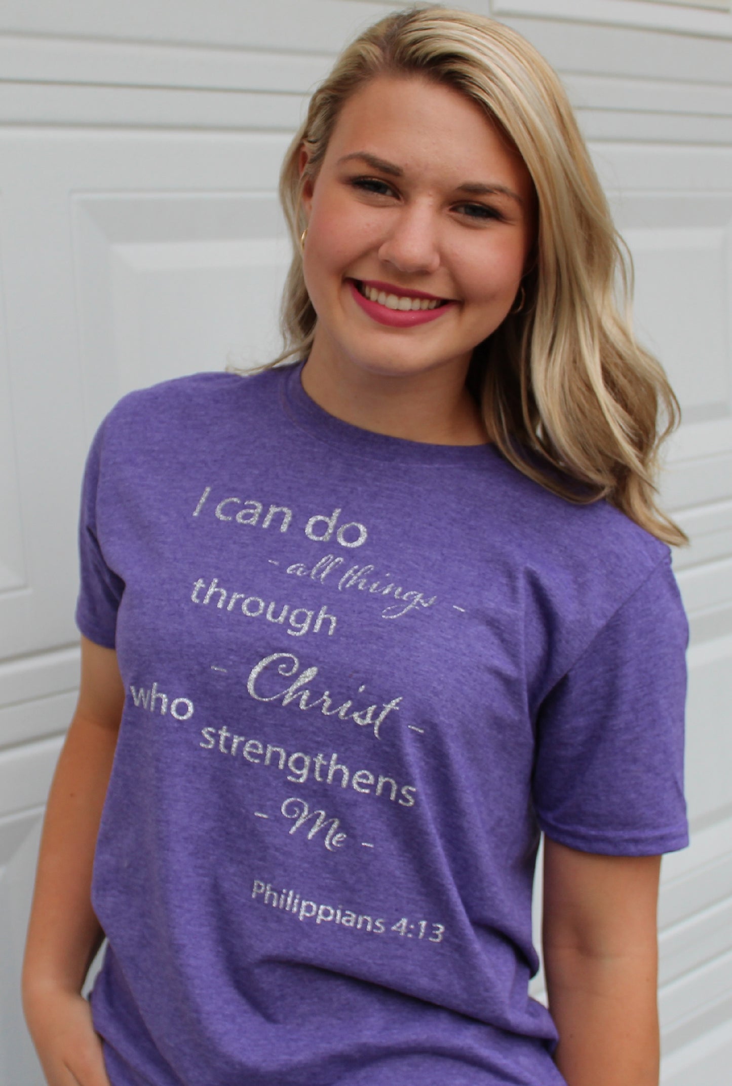 I can do all things through Christ T-Shirt  Ivy and Pearl Boutique S  