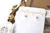 Seaflower Jewelry dainty pearl stud earrings - gold fill Earrings Seaflower Jewelry   