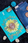 In a World Full of Roses, Be a Sunflower T-Shirt  Ivy and Pearl Boutique S Turquiose 