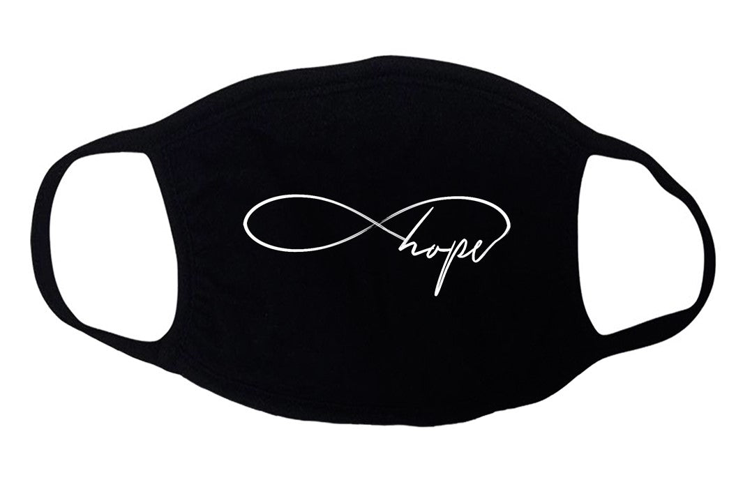 Infinity hope stretchy designer faith-based face mask  Ivy and Pearl Boutique   
