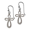 Jody Coyote Splendor Silver Open Cross Earrings  Ivy and Pearl Boutique   