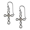 Jody Coyote Tiny Blessing Open Design Cross and Clear Cubic Zirconia (CZ) Earrings  Ivy and Pearl Boutique   
